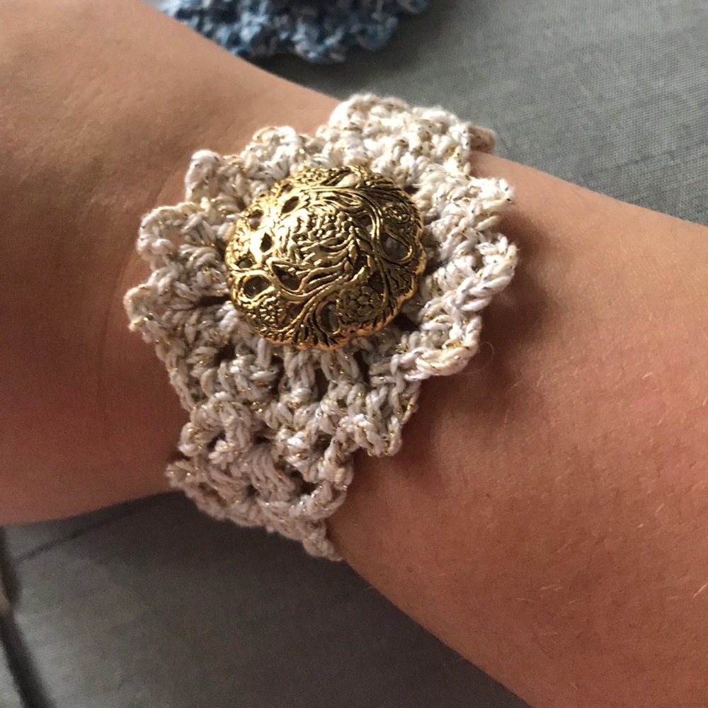 Crocheted Cuff Bracelets - Picture 2 of 4